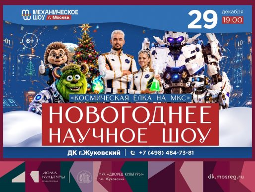 29 декабря 2026 19:00. Новогоднее научное шоу «Космическая Ёлка на МКС» / Научное шоу