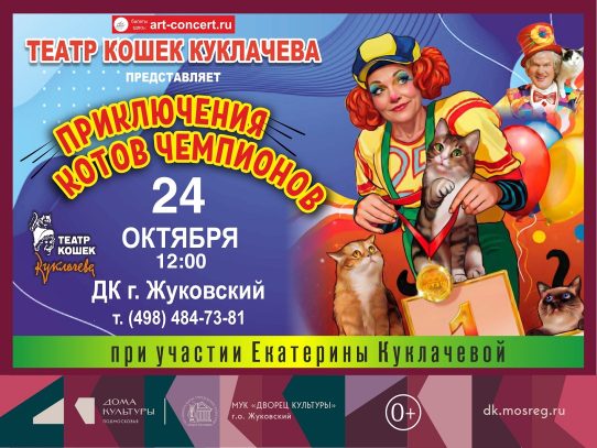 24 октября 2026 12:00. «Приключения котов-чемпионов» / Спектакль